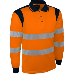 polo haute visibilité orange manches longues Singer Safety taille S_ref PUNTO