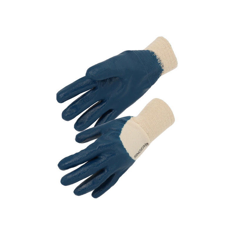gant de protection bleu SINGER Safety nitrile taille 7_ref NBR226