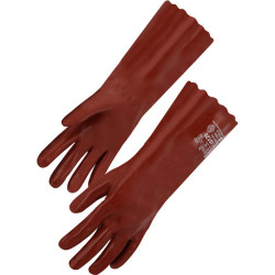 gants PVC rouge simple enduction Singer Safety taille 10_ref PVC740