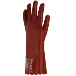 gants PVC rouge simple enduction Singer Safety taille 10_ref PVC740-2