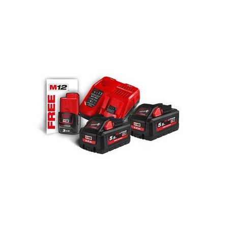 Pack Milwaukee M18 HNRG-552 - Chargeur + 2 batteries_REF 4933464713
