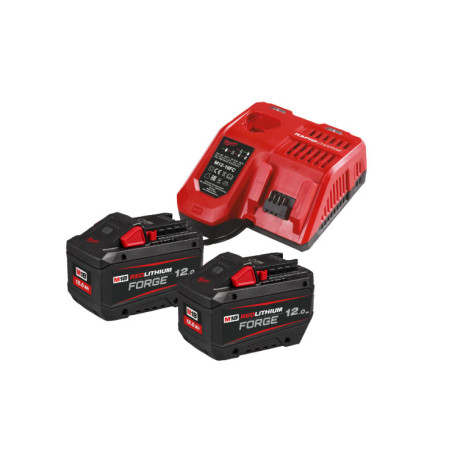 Pack Milwaukee M18 Forge NRG-122 avec chargeur M12-18FC et batteries Forge 12Ah_ref 4933498610