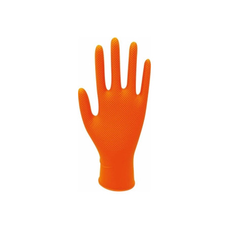 Gants nitrile jetables orange Stilker taille 10 - boite de 100_ref SOD65103