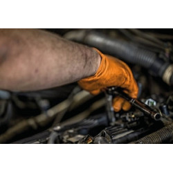 Gants nitrile jetables orange Stilker taille 10 - boite de 100_ref SOD65103-3