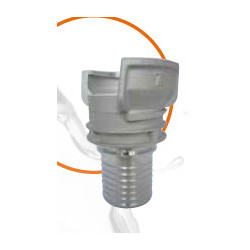 DEMI-RACCORD DOUILLE ANNELEE REDUITE A COLLERETTE Ø64