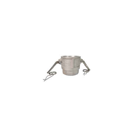 COUPLEUR "D" DOUILLE FILETEE FEMELLE BSP & CAMES INOX 1"
