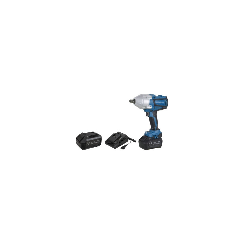 Clé à choc sans fil 1/2 pouce 20V Brushless SCHNEIDER avec batterie 5Ah et coffret_ref SOD50988
