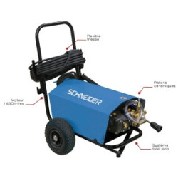 Schéma nettoyeur haute pression eau froide SCHNEIDER 160 bars avec flexible tressé 10 mètres_ref SOD50041