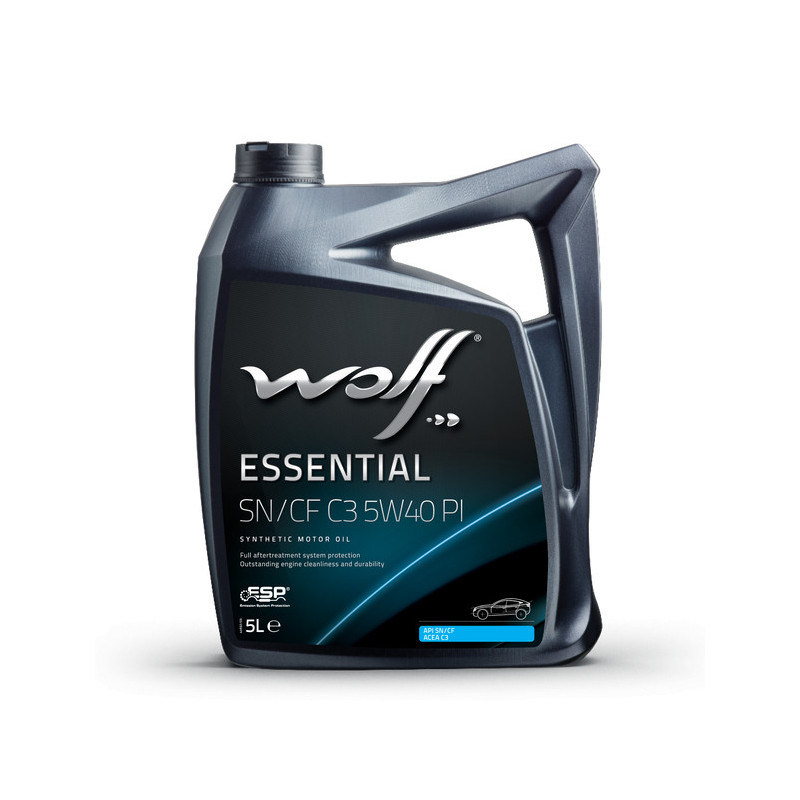 HUILE WOLF ESSENTIAL 5L - SN/CF C3 5W40 PI