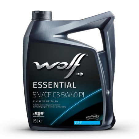 HUILE WOLF ESSENTIAL 5L - SN/CF C3 5W40 PI