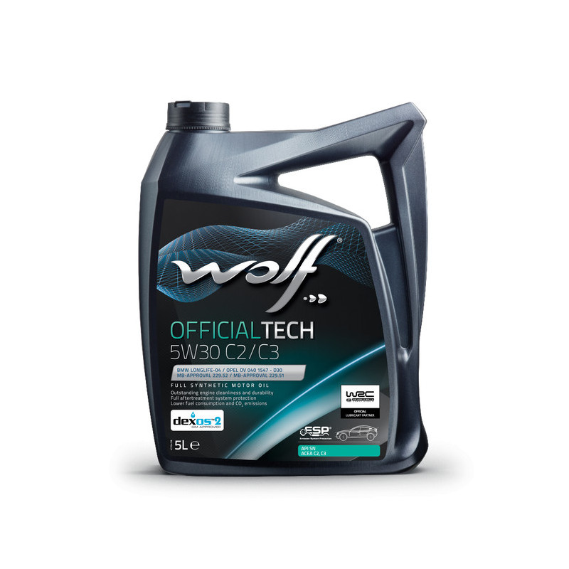 HUILE WOLF OFFICIAL TECH 5L - 5W30 C2/C3