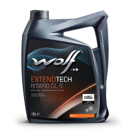 HUILE WOLF EXTEND TECH 80W-90 GL - 5 LITRES