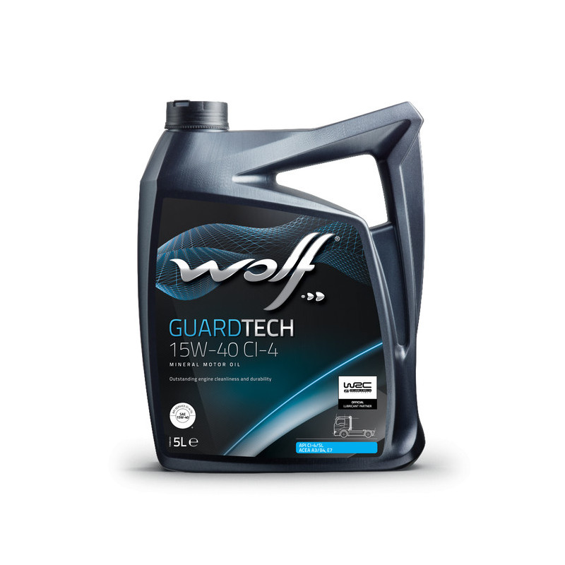 HUILE WOLF GUARD TECH 15W-40 CI-4 - 5 LITRES