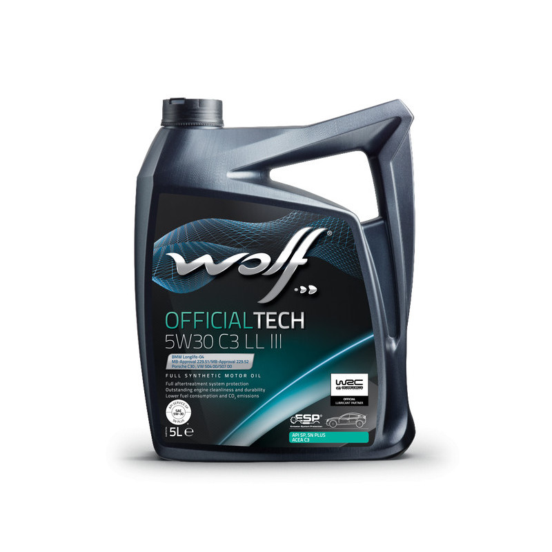 LUBRIFIANT WOLF OFFICIAL TECH 5W-30 C3 LL III - 5 LITRES