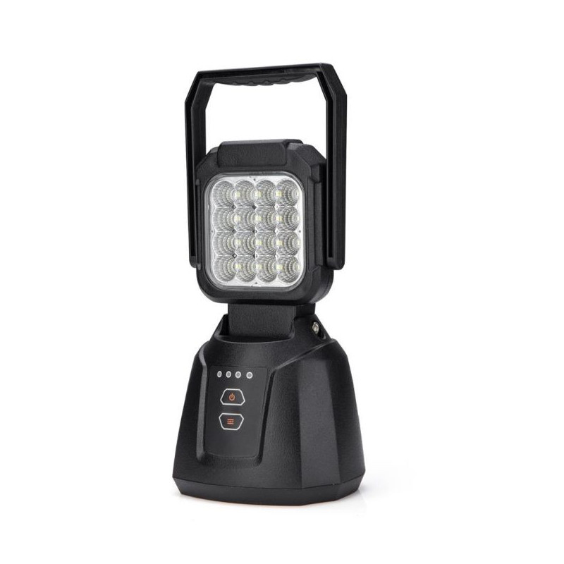 PHARE DE TRAVAIL CARRÉ 16 LEDS - MAGNÉTIQUE RECHARGEABLE - IP65