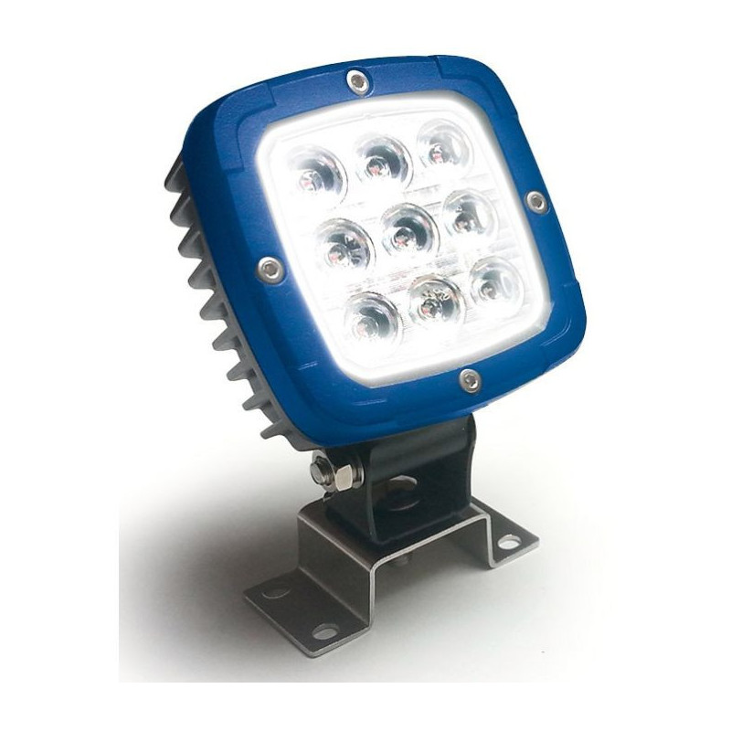 PHARE DE TRAVAIL CARRÉ 9 LEDS TYPE CREE - 10/30 VOLTS - IP68