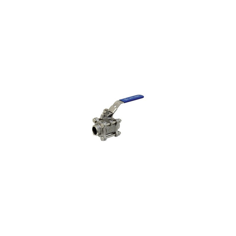 Vanne à sphère inox ADG 3 pièces 3/8" à passage intégral_ref 1026-12