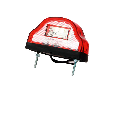 Éclairage de plaque AEB rouge LED 12/24V_ref 74+LED-RO