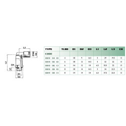 Raccord équerre orientable Airfit 1/4" en laiton_ref 0819+08+13-1