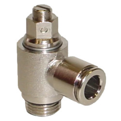 Régulateur de débit Airfit 1/4" laiton unidirectionnel_ref 0838+08+13