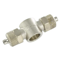 Raccord banjo double Airfit 8/6-1/4 en laiton nickelé_ref 1222+08+13