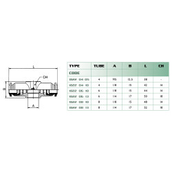 Raccord banjo double Airfit 6-1/4 en laiton nickelé_ref 1822+06+13-1