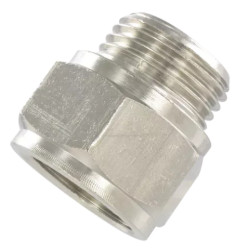 Réduction femelle/mâle BSP 3/4-1/2 Airfit en laiton nickelé_ref 2205+27+21