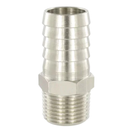 Douille cannelée longue Airfit 1/8-Ø9 en laiton nickelé_ref 2304+L9+10