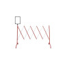 BARRIÈRE DE CHANTIER EXTENSIBLE EN ACIER ROUGE/BLANC - L MAXI 2,30M / H 1,08