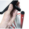 BARRIÈRE DE CHANTIER EXTENSIBLE EN ACIER ROUGE/BLANC - L MAXI 2,30M / H 1,08