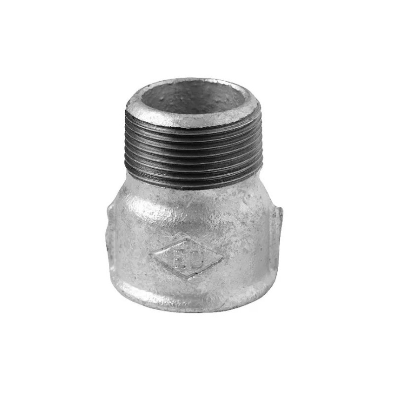RACCORD EN FONTE MALLEABLE ALLONGE GALVA 3/8" - FIG N°529