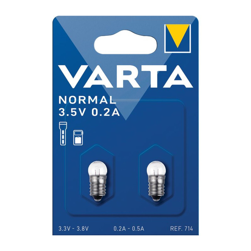2 AMPOULES VARTA POUR TORCHES - 3,5V