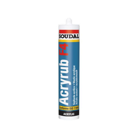 MASTIC ACRYRUB F4 BLANC - CARTOUCHE DE 300ML
