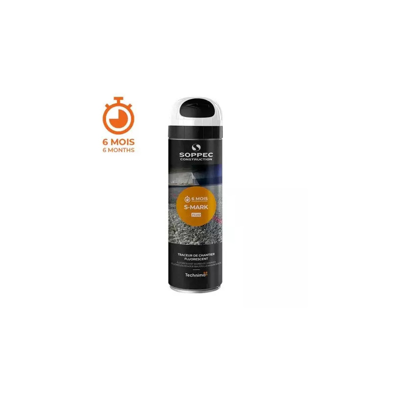 TRACEUR DE CHANTIER TEMPORAIRE BLANC FLUORESCENT S MARK