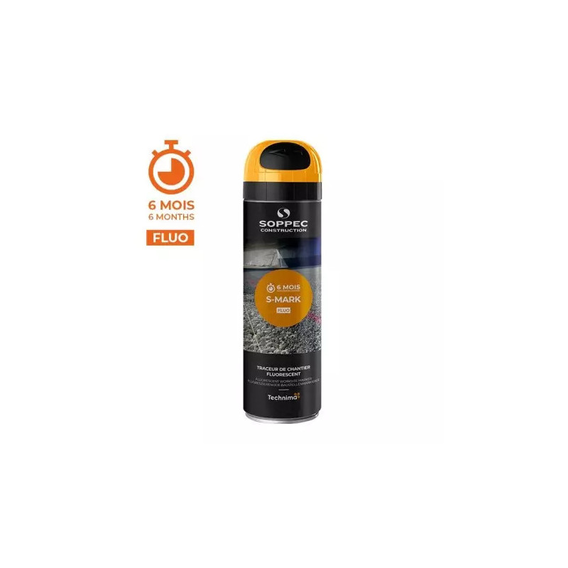 TRACEUR DE CHANTIER TEMPORAIRE ORANGE FLUORESCENT S MARK
