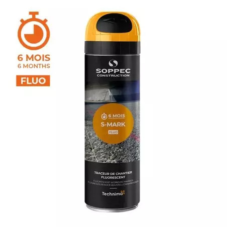 TRACEUR DE CHANTIER TEMPORAIRE ORANGE FLUORESCENT S MARK