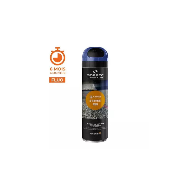 TRACEUR DE CHANTIER TEMPORAIRE BLEU FLUORESCENT S MARK