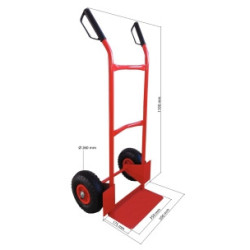 Diable cintré Drakkar 200kg avec roues gonflables_ref SOD09452-1