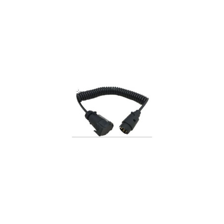 RALLONGE SPIRALÉE 7M AVEC 2 FICHES PLASTIQUE M/F