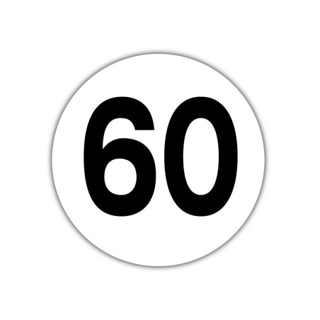 DISQUE LIMITATION DE VITESSE ADHESIF 60 KM/H