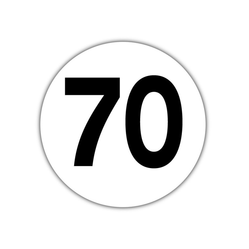 DISQUE LIMITATION DE VITESSE ADHESIF 70 KM/H