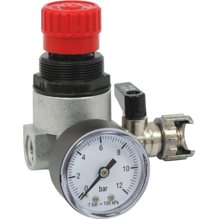 RÉDUCTEUR DE PRESSION 1/4" AVEC MANOMÈTRE