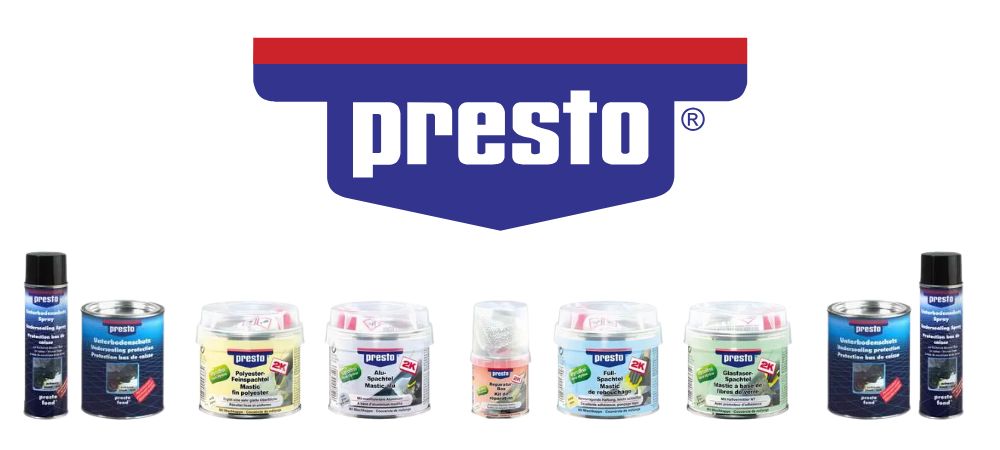 PRESTO_Aérosols techniques, matières lubrifiantes et matériel pour automobiles